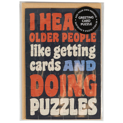 Greeting Card - Doing Puzzles Puzzle