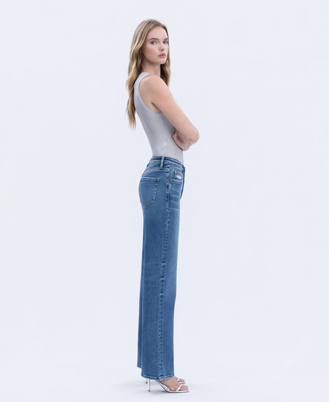 Jeans - High Rise Full Length Slim Wide: Dreamland