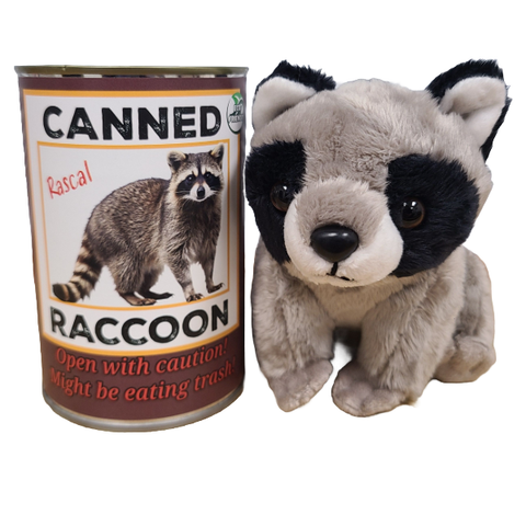 Stuffed Animal - Canned Raccoon (Standard Lid)