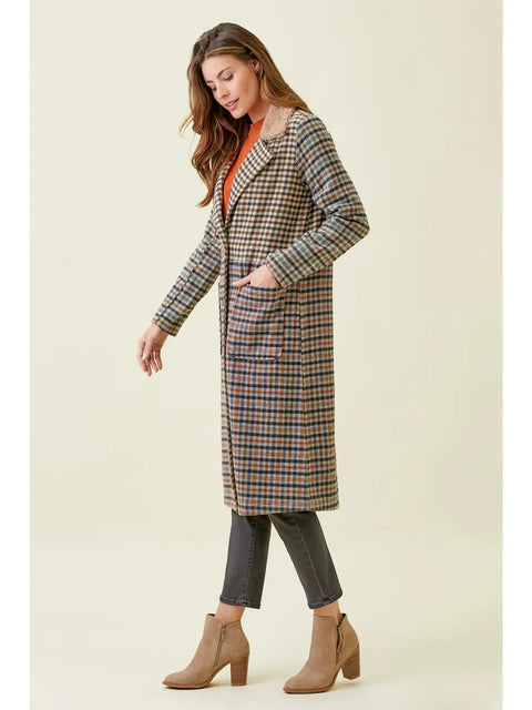 Jacket - Long Mixed Plaid