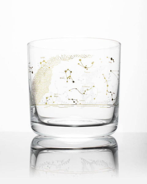 Rocks Glass  - Night Sky Star Chart Gold Foil