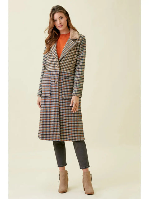 Jacket - Long Mixed Plaid