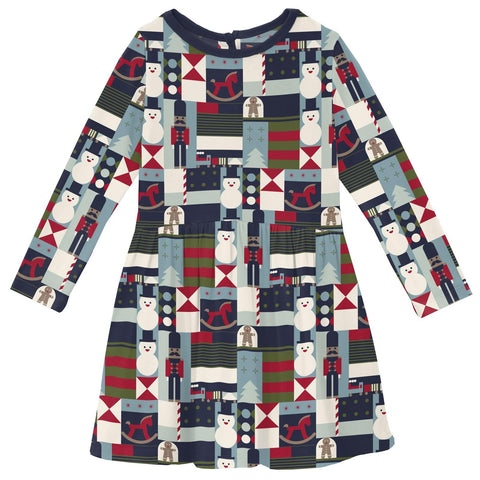 Last One - Size Small (6/8): Twirl Dress (Long Sleeve) - Peacoat Mod C Windy Woman Inc Family of Stores Last One - Size Small (6/8): Twirl Dress (Long Sleeve) - Peacoat Mod C Windy Woman Inc Family of Stores