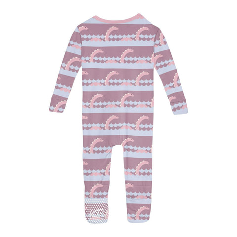 Coverall/Convertible Sleeper (Zipper) - Pegasus Sea Monster