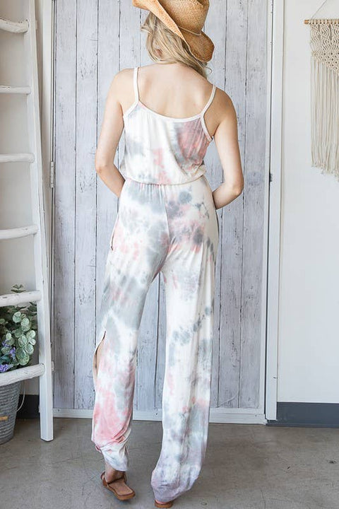 Jumpsuit - Tie Dye Split Side Casual