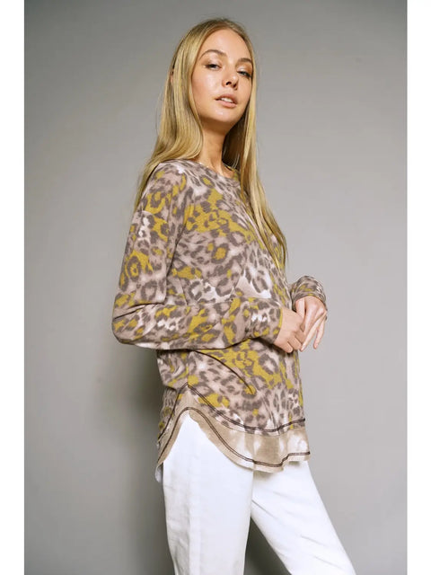 Top - Leopard Pullover