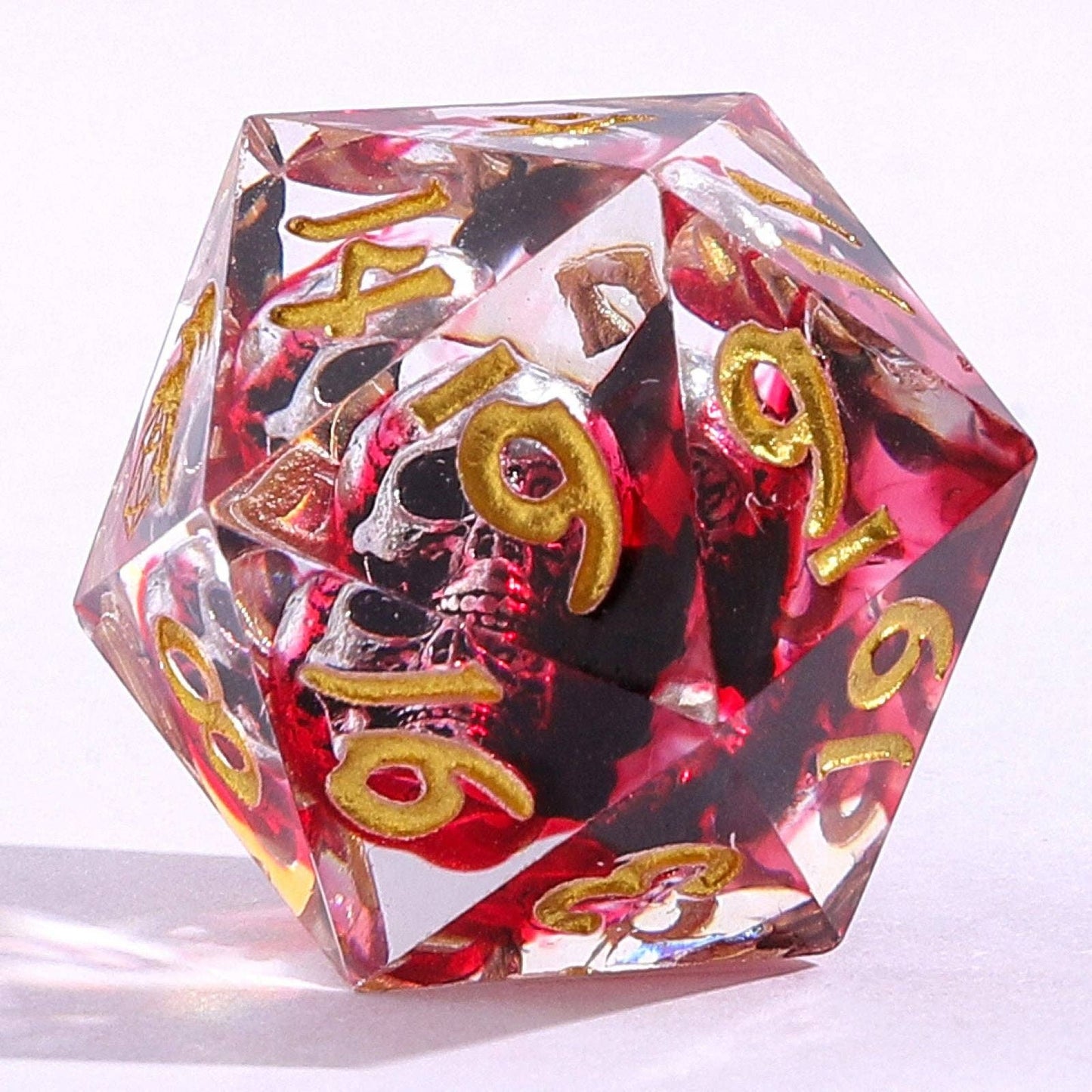 Captured Magic Hand Sanded Sharp Edge Resin - Skulls & Blood (Red + Clear)