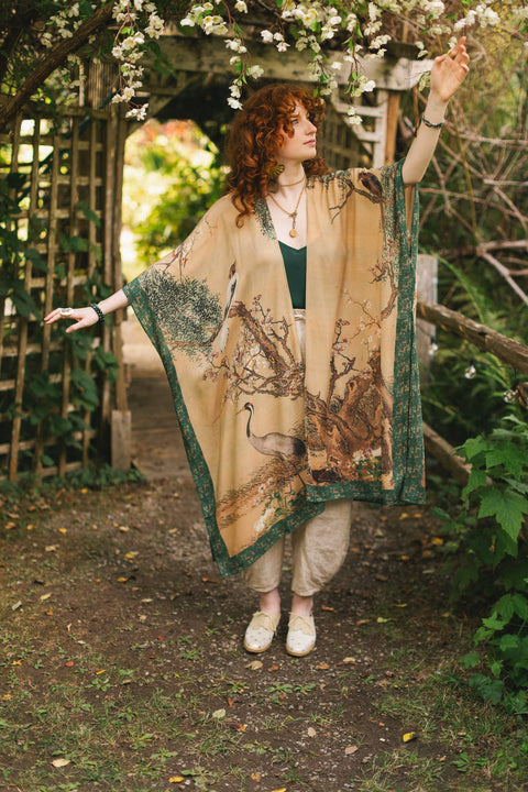 Starduster Kimono - Fable Bohemian Goddess with Deer and Moon