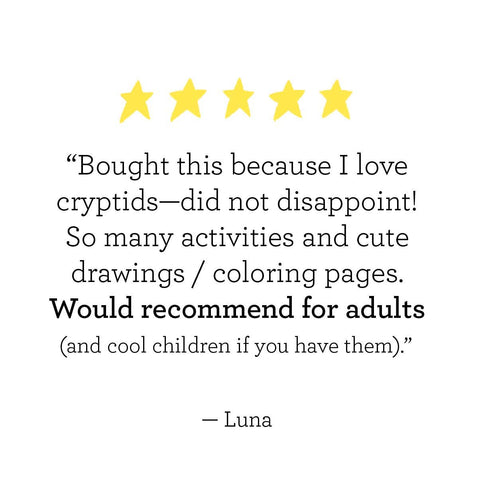 Coloring & Activity Book - Legendary Monsters Cryptids