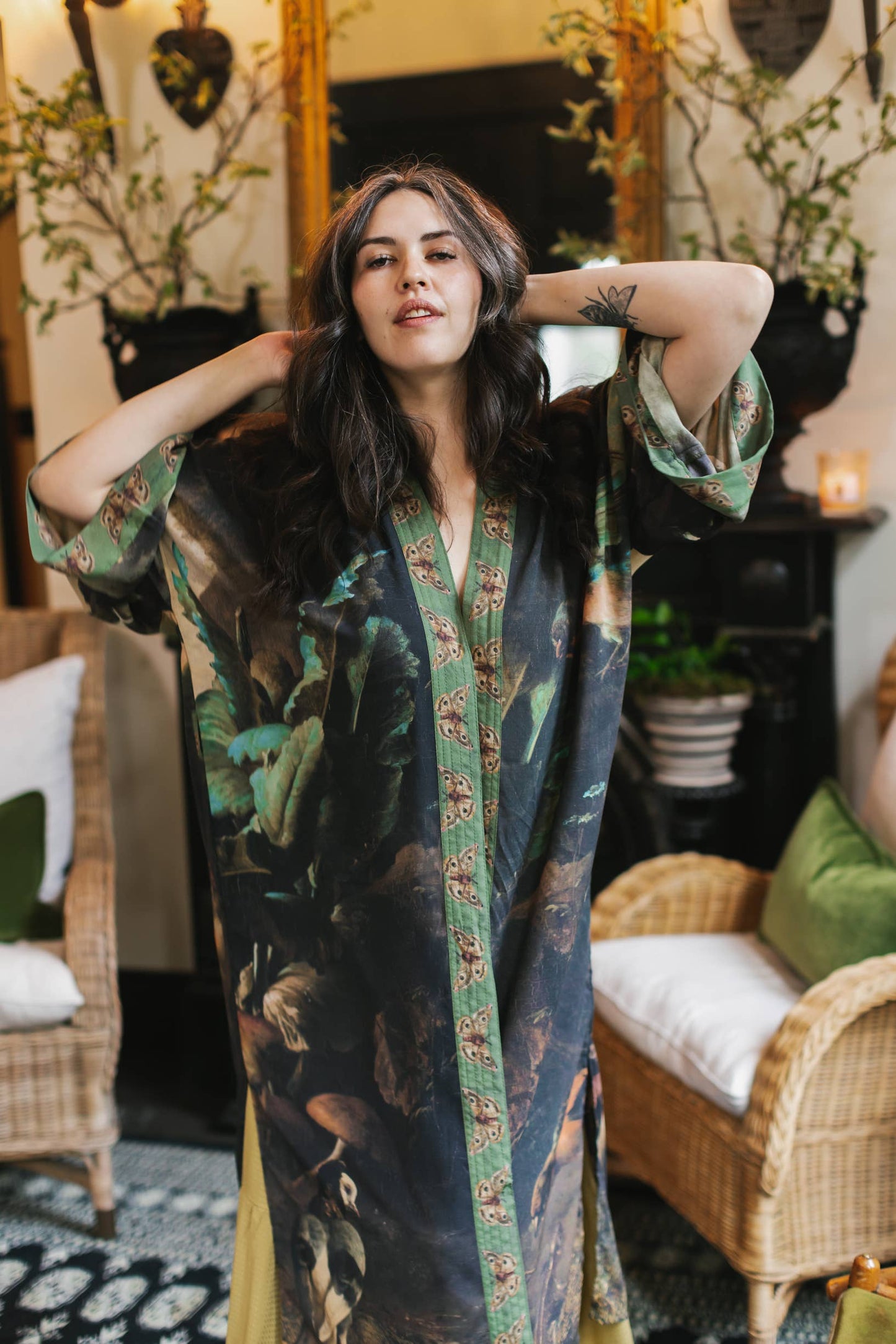 Opera Artisan Bamboo Duster Kimono Robe - Heartwork