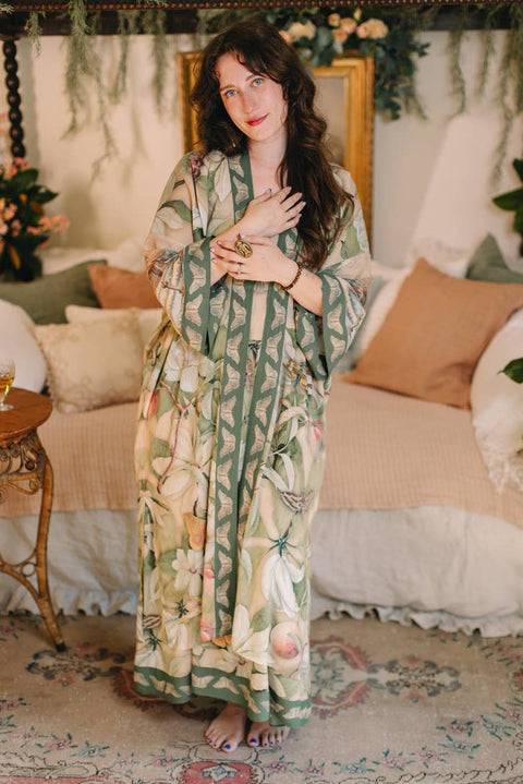 Opera Duster Kimono - Fleur De Soleil w/ Florals