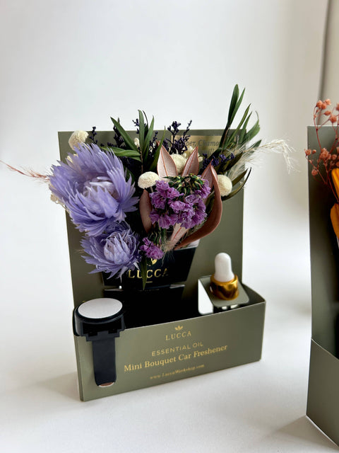 Car Air Freshener - Nontoxic Floral: Lavender & Orange