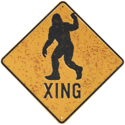 Sign (Metal) - Bigfoot Xing