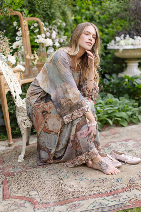 Opera Duster Kimono Robe - Imaginarium w/ Moon, Dreamer