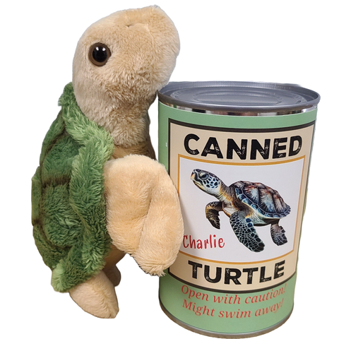 Stuffed Animal - Canned Sea Turtle (Standard Lid)
