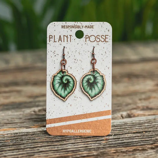 Dangle Earrings - Escargot Begonia Dangle