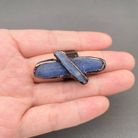 Ring - Vintage Irregular Kyanite Bronze (Size 7-8)