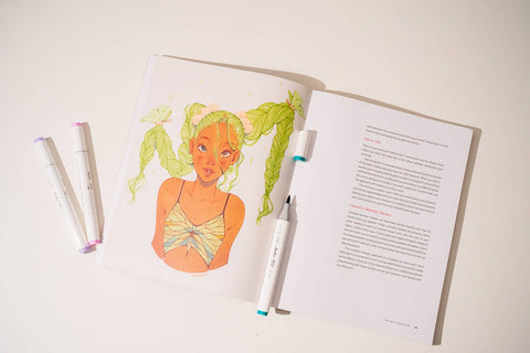 Book (Paperback) - Character Drawing with Alcohol Markers: How to Draw Manga