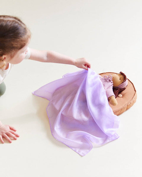 Mini Playsilks - Rose (100% Natural Silk)