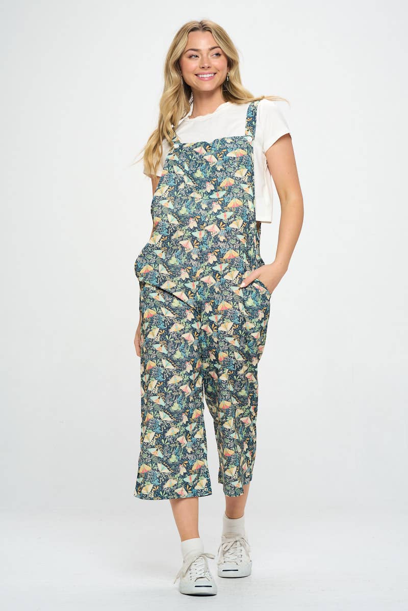 Overalls - Moth Print