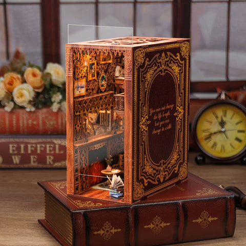 DIY Book Nook Kit - Eternal Bookstore with Dust Cover