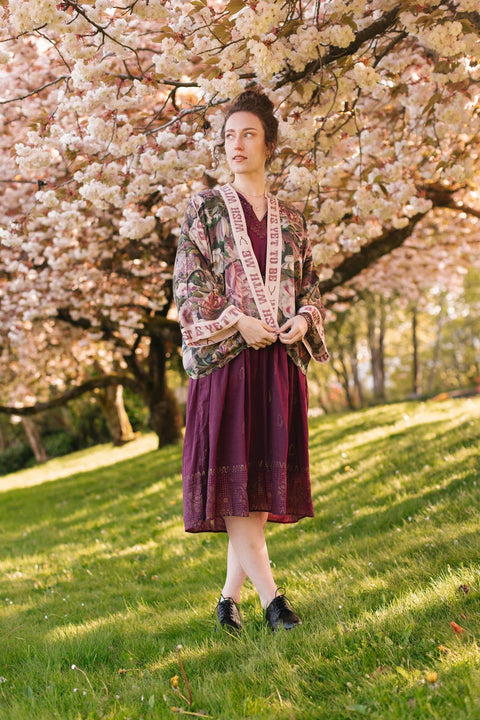 Pixie Duster Cropped Kimono - A Wish w/ Wishbone Dandelion