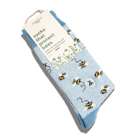 Socks that Protect Bees - Blue