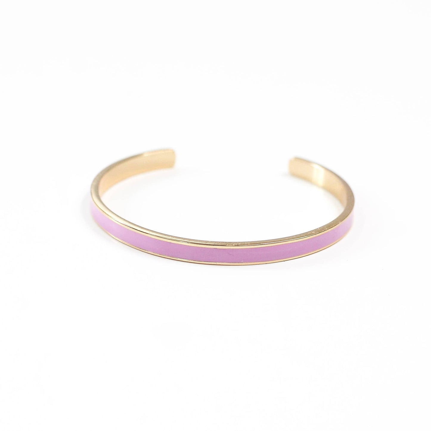 Bangle Bracelet (Enamel) - Fuck What They Think Light Pink