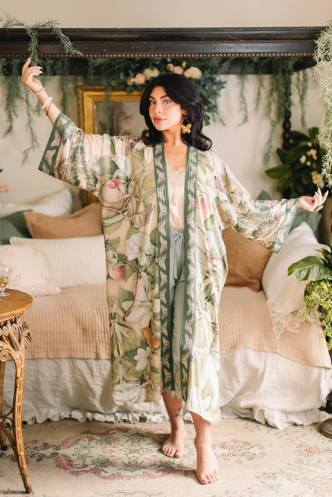 Opera Duster Kimono - Fleur De Soleil w/ Florals