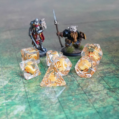 Dice Set - Cat Dice Resin Polyhedral