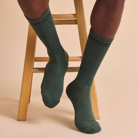 Comfort Crew Socks that Protect National Parks - Blue/Brown (3pk)