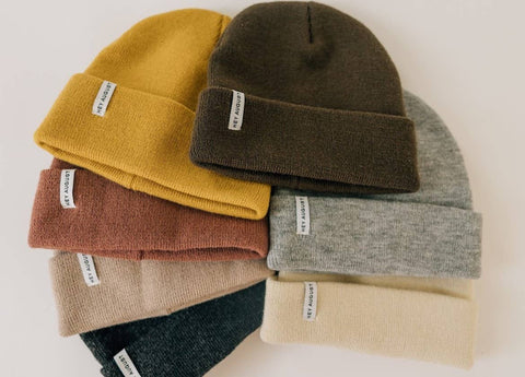 Beanie - Knit Cuff (Oat)