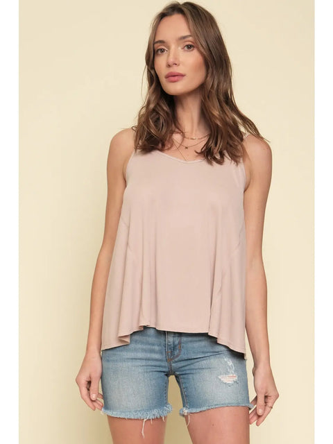 Tank Top - Strappy Cami Rose