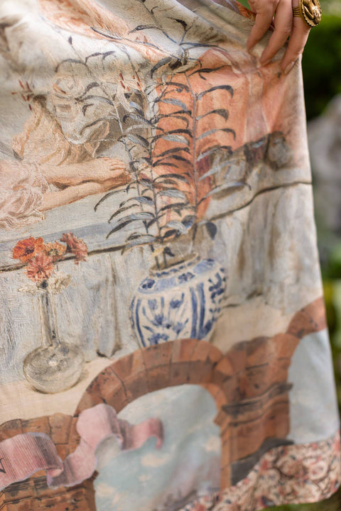 Bohéme Long Slip Dress - Imaginarium With Moon