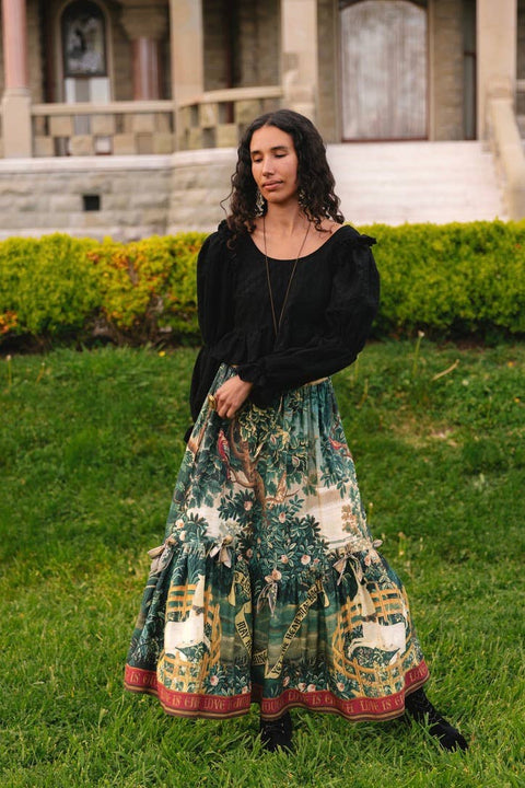 Atelier Skirt - Wildheart with Pockets Tassels & Unicorn