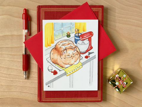*Greeting Card - Fresh Loaf Cat