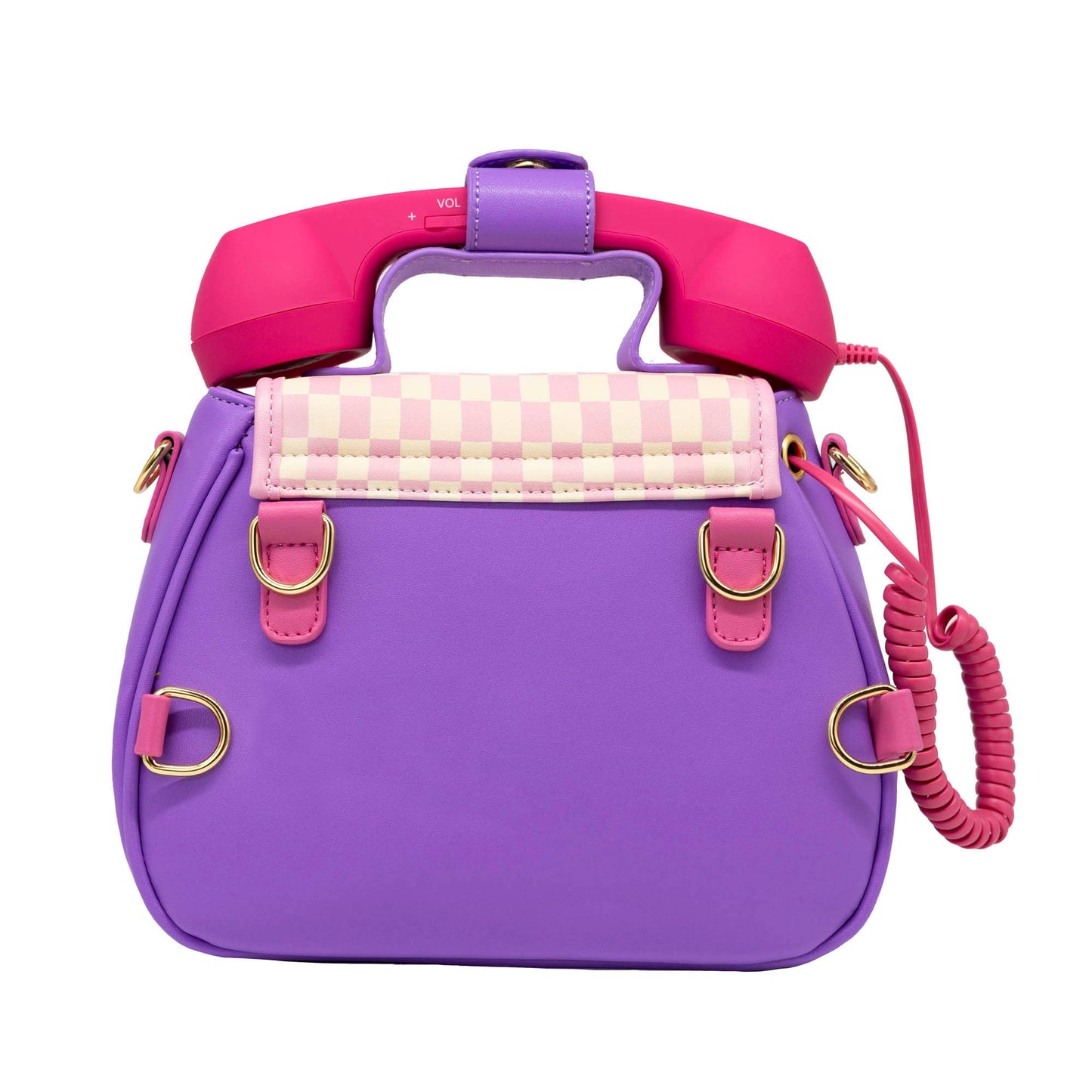 Handbag - Ring Ring Phone (Pastel Checkerboard)