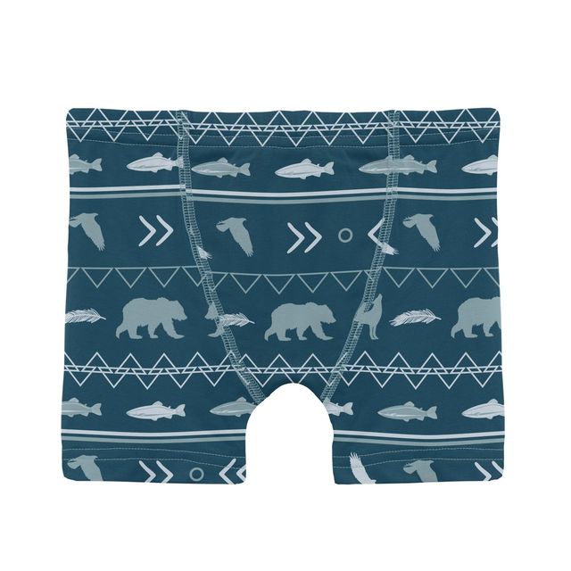 Last One - Size XL (12/14): Boxer Briefs - Peacock Native Tribal Lore