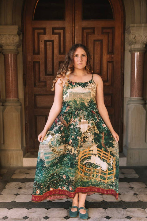 Bohéme Long Maxi Slip Dress - Wildheart with Unicorn & Castle
