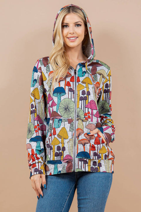 Hoodie - Colorful Mushroom