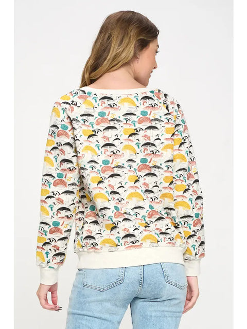 Sweatshirt (Crew Neck) - Wild Mushroom Print