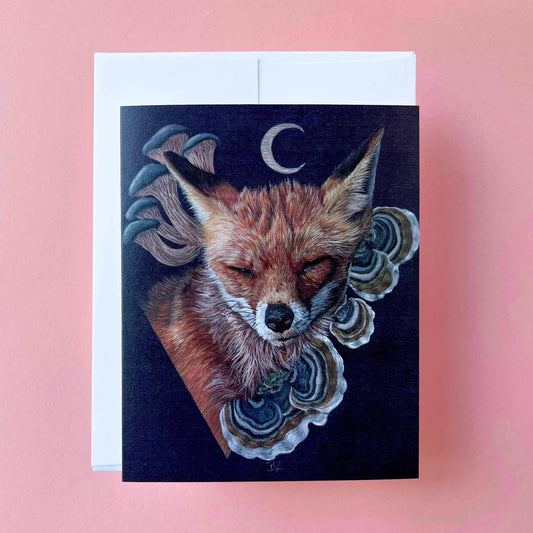 Greeting Card - Dreamy Fox + Mushroom