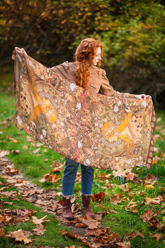 Scarf (Bamboo) - Dreamweaver Bohemian Bamboo With Zodiac Signs