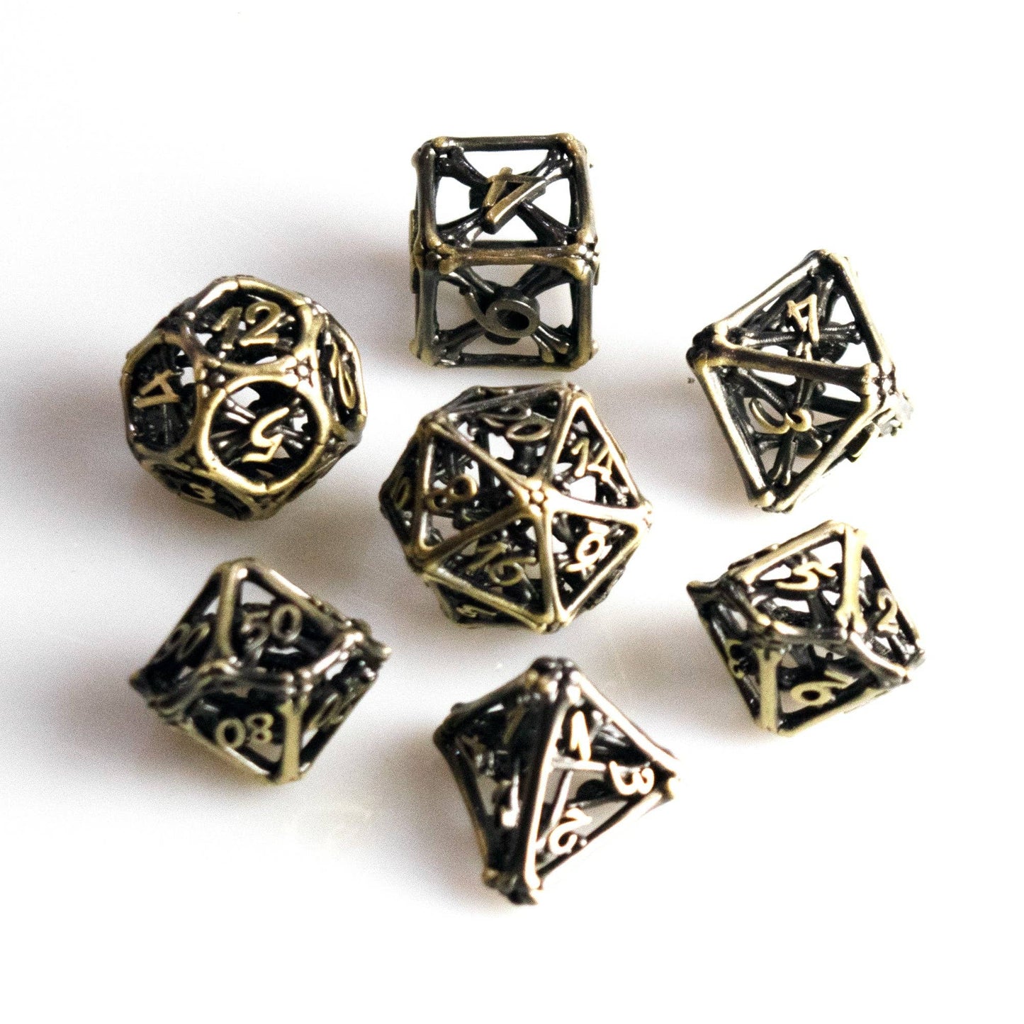 Dice Set - Hollow Bones Metal