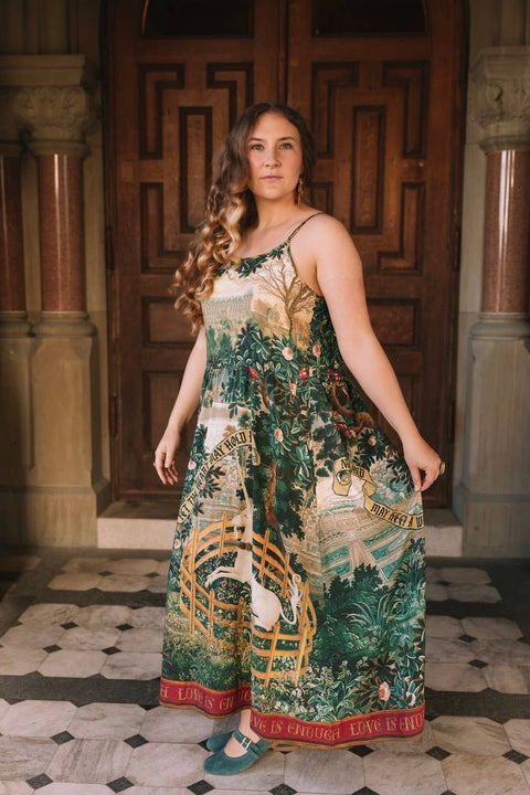 Bohéme Long Maxi Slip Dress - Wildheart with Unicorn & Castle