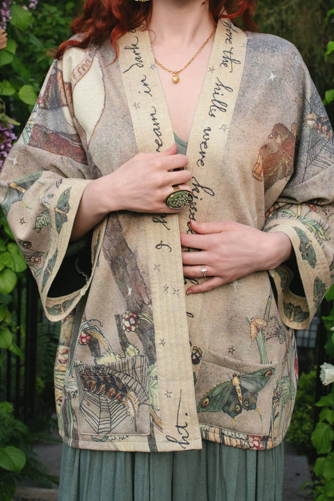 Fleece Cottage Cardigan Kimono Jacket - Lovelight