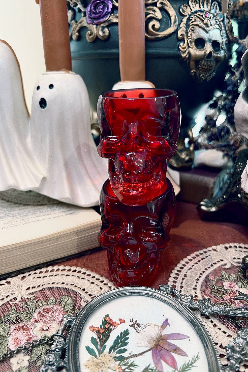 Shot Glass - Blood Red Skull