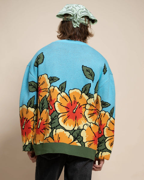 Cardigan - Orange Hibiscus