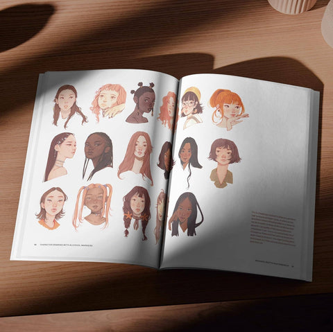 Book (Paperback) - Character Drawing with Alcohol Markers: How to Draw Manga