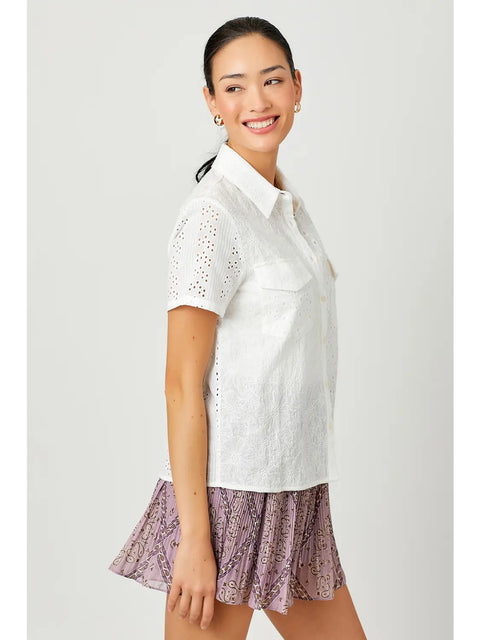 Shirt - Embroidery Mixed Off White